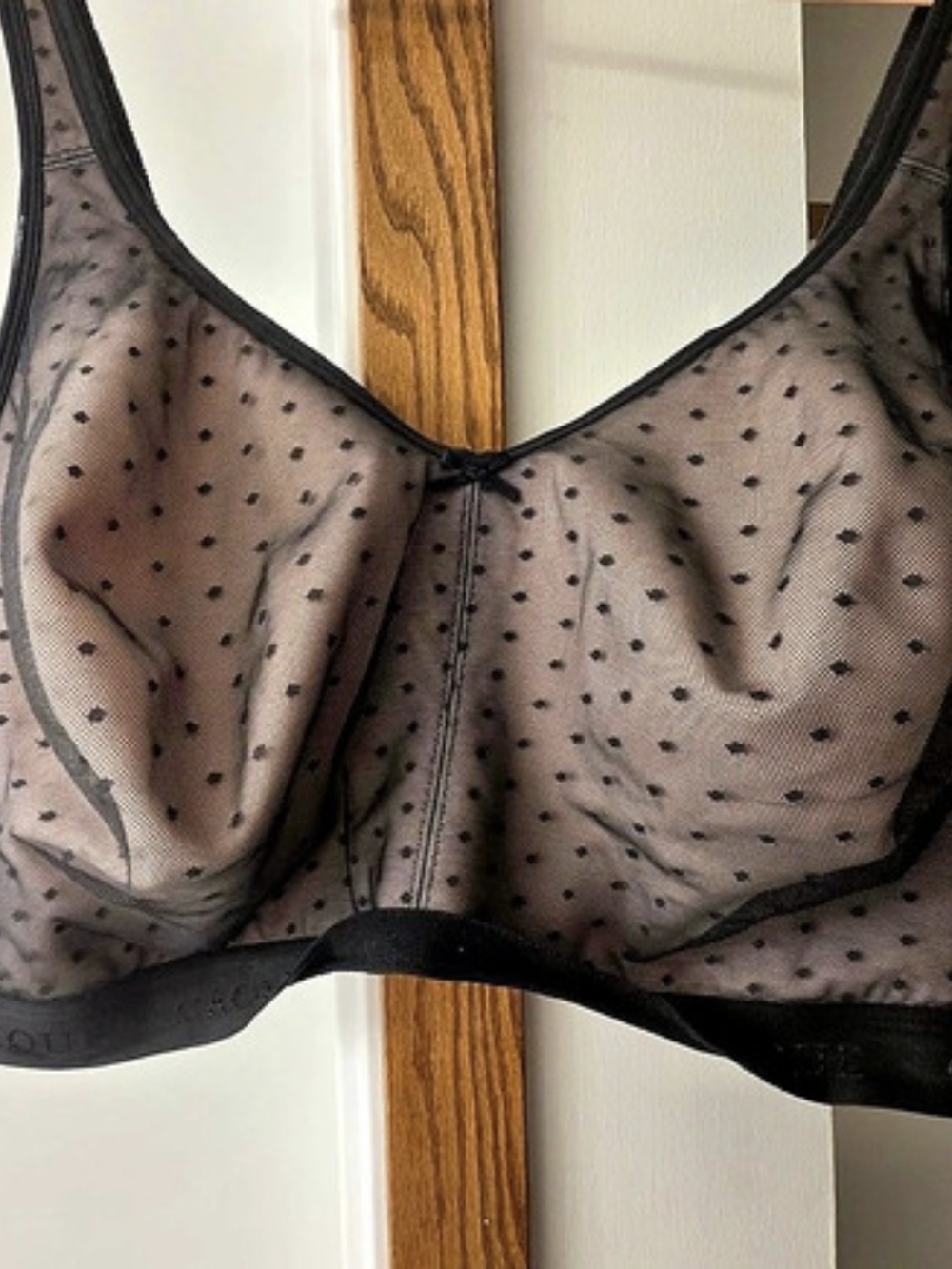 Cacique Black Polka Dot Bra